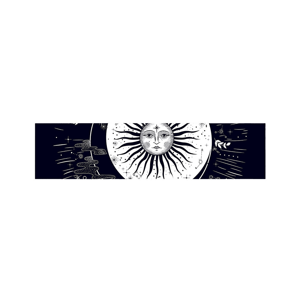 Vintage Celestial Sun Print Bed Runner