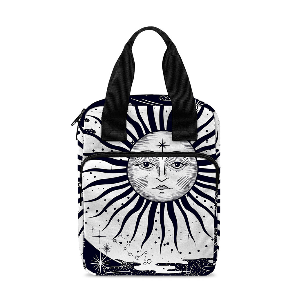 Vintage Celestial Sun Print Bible Tote Bag