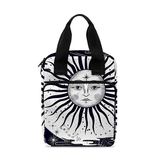 Vintage Celestial Sun Print Bible Tote Bag