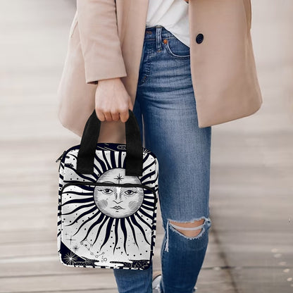 Vintage Celestial Sun Print Bible Tote Bag