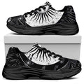 Vintage Celestial Sun Print Black Chunky Shoes