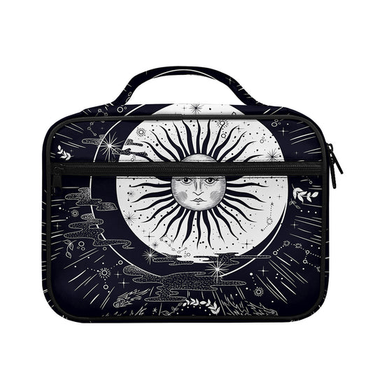 Vintage Celestial Sun Print Briefcase Bible Bag