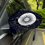 Vintage Celestial Sun Print Car Side Mirror Covers
