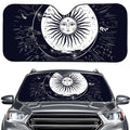 Vintage Celestial Sun Print Car Windshield Sun Shade