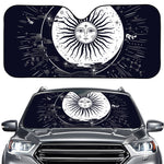 Vintage Celestial Sun Print Car Windshield Sun Shade