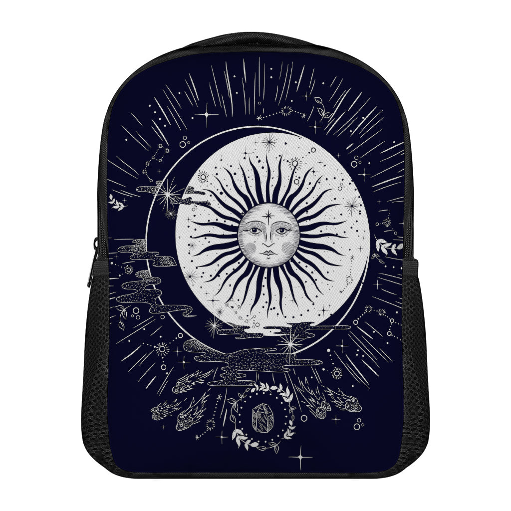 Vintage Celestial Sun Print Casual Backpack