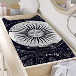Vintage Celestial Sun Print Changing Pad Cover