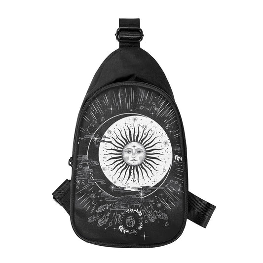 Vintage Celestial Sun Print Chest Bag