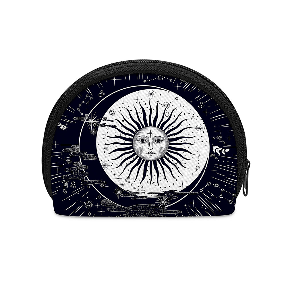 Vintage Celestial Sun Print Coin Purse