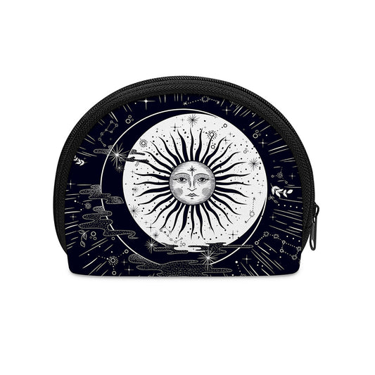 Vintage Celestial Sun Print Coin Purse