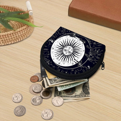 Vintage Celestial Sun Print Coin Purse