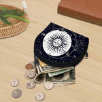 Vintage Celestial Sun Print Coin Purse