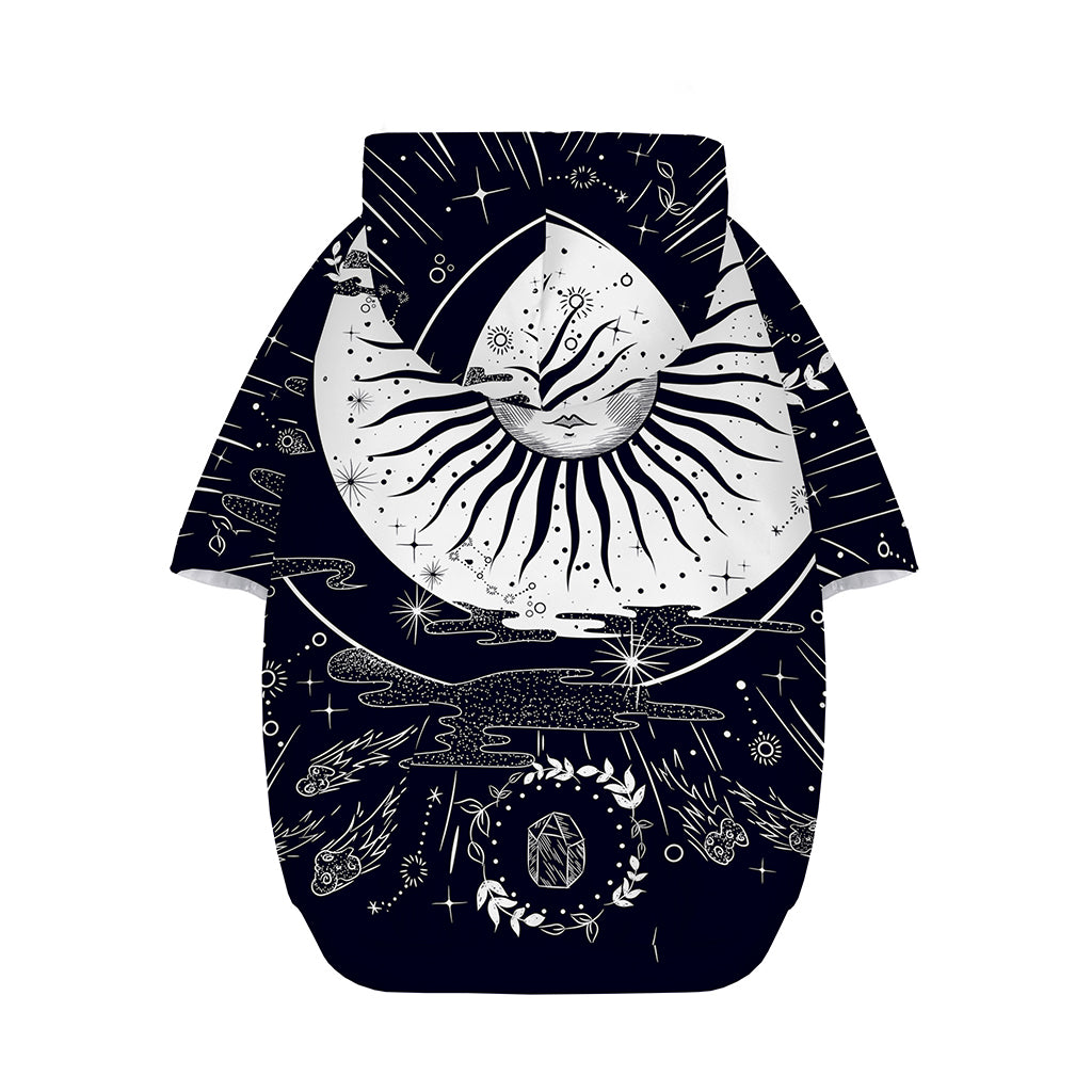Vintage Celestial Sun Print Dog Zip Up Hoodie