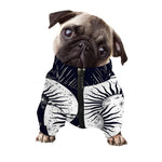 Vintage Celestial Sun Print Dog Zip Up Jacket