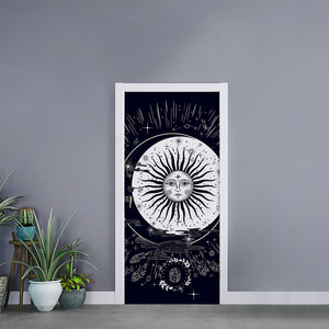 Vintage Celestial Sun Print Door Sticker