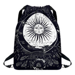 Vintage Celestial Sun Print Drawstring Backpack