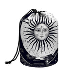 Vintage Celestial Sun Print Drawstring Makeup Bag
