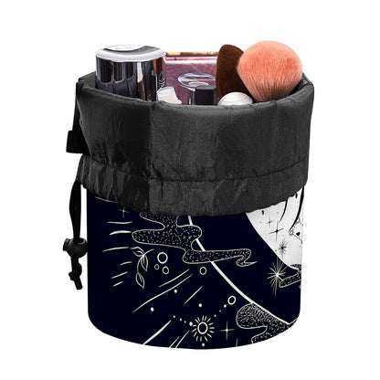 Vintage Celestial Sun Print Drawstring Makeup Bag