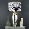 Vintage Celestial Sun Print Drum Lamp Shade