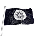 Vintage Celestial Sun Print Flag