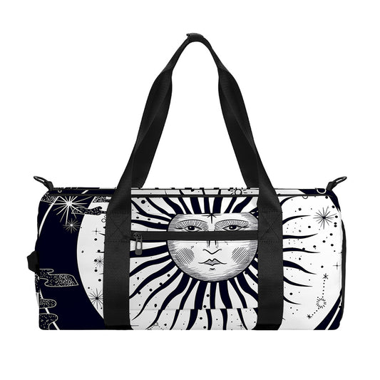 Vintage Celestial Sun Print Gym Bag