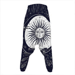 Vintage Celestial Sun Print Hammer Pants