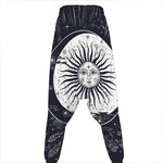 Vintage Celestial Sun Print Hammer Pants