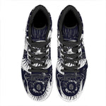 Vintage Celestial Sun Print High Top Leather Sneakers