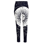 Vintage Celestial Sun Print High-Waisted Pocket Leggings