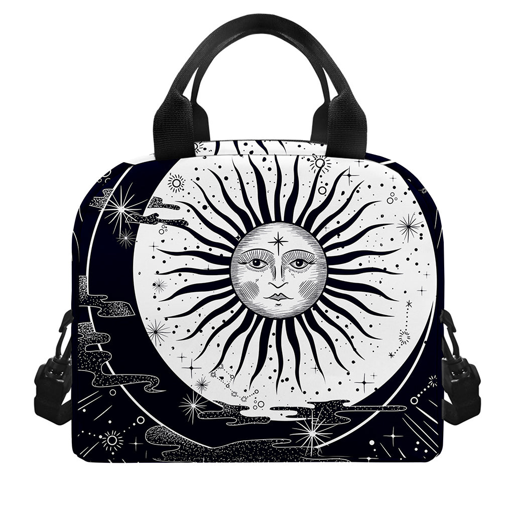 Vintage Celestial Sun Print Insulated Lunch Bag
