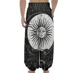 Vintage Celestial Sun Print Lantern Pants