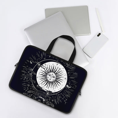 Vintage Celestial Sun Print Laptop Sleeve With Handle