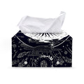 Vintage Celestial Sun Print Leather Tissue Box Cover