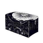 Vintage Celestial Sun Print Leather Tissue Box Cover