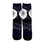 Vintage Celestial Sun Print Long Socks