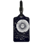 Vintage Celestial Sun Print Luggage Tag