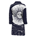 Vintage Celestial Sun Print Men's Bathrobe