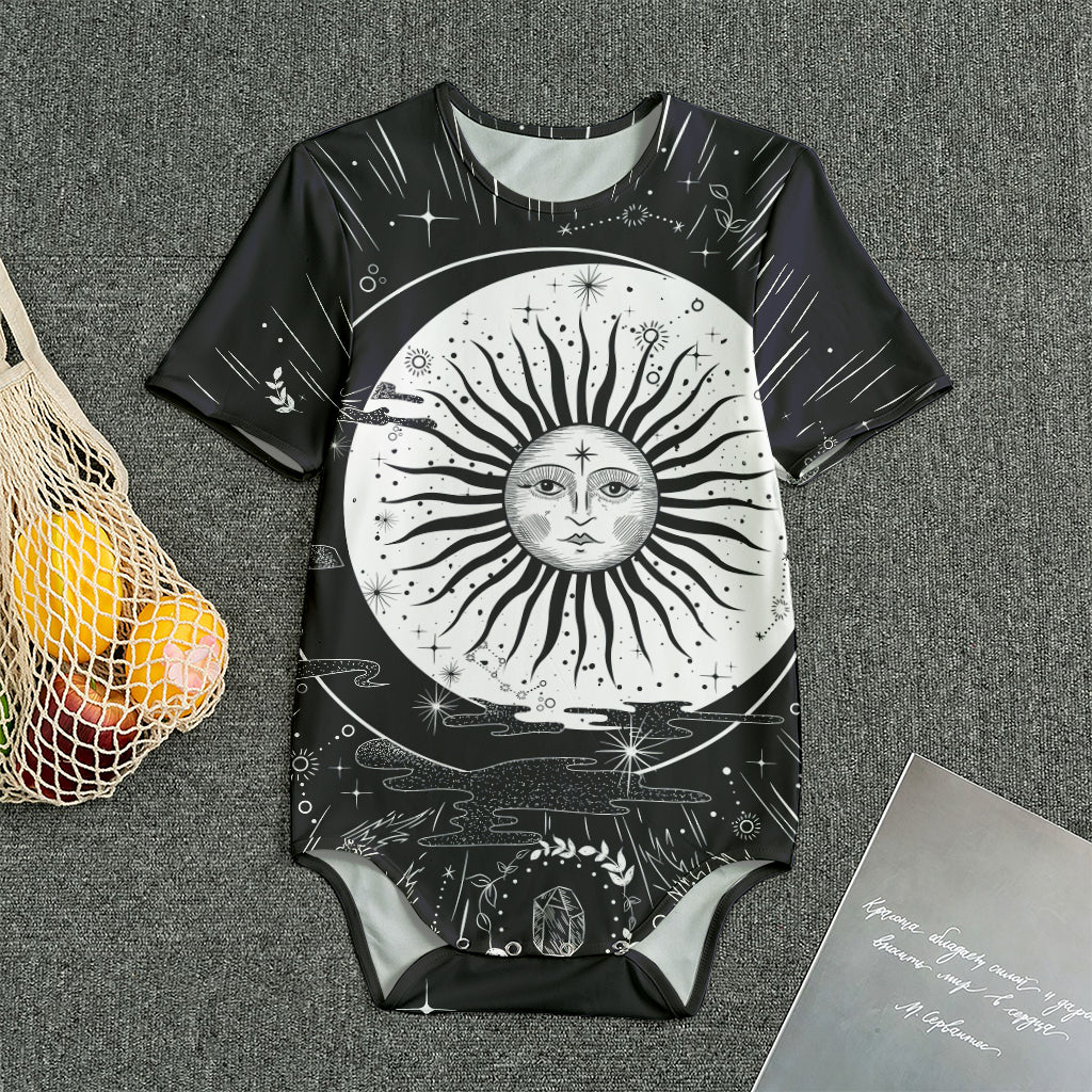 Vintage Celestial Sun Print Men's Bodysuit