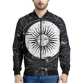 Vintage Celestial Sun Print Men's Bomber Jacket