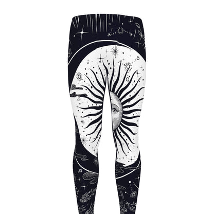 Vintage Celestial Sun Print Men's leggings