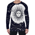 Vintage Celestial Sun Print Men's Long Sleeve T-Shirt