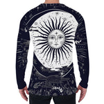 Vintage Celestial Sun Print Men's Long Sleeve T-Shirt