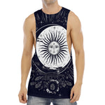 Vintage Celestial Sun Print Men's Muscle Tank Top