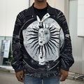 Vintage Celestial Sun Print Men's Shirt Jacket