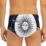 Vintage Celestial Sun Print Men's Triangle Swim Briefs