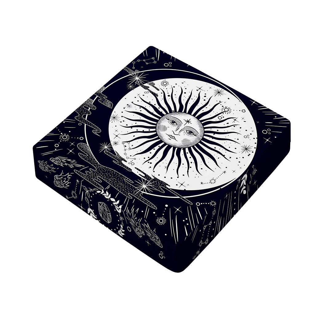 Vintage Celestial Sun Print Outdoor Seat Cushion Cover