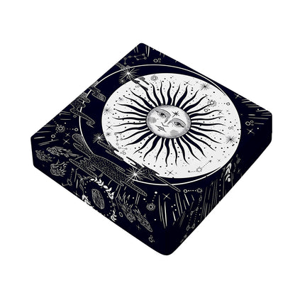Vintage Celestial Sun Print Outdoor Seat Cushion Cover
