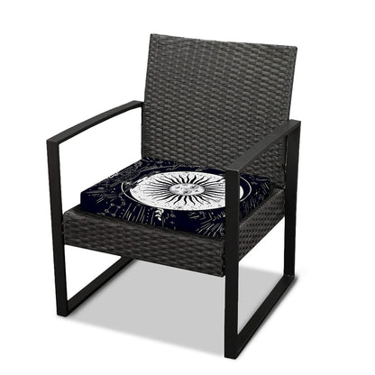 Vintage Celestial Sun Print Outdoor Seat Cushion Cover