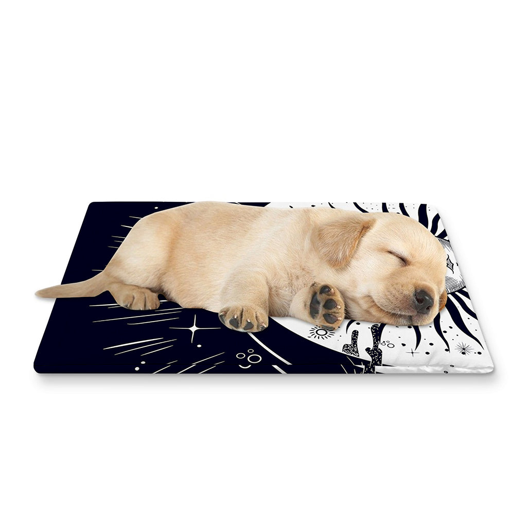 Vintage Celestial Sun Print Pet Cooling Mat Cover