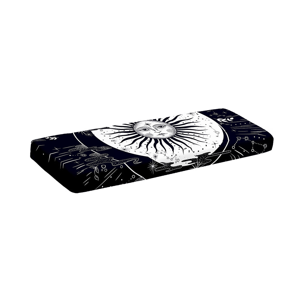 Vintage Celestial Sun Print Piano Keyboard Cover